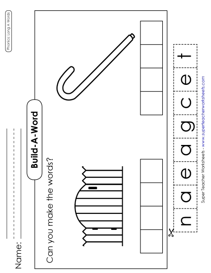 Build-a-Word #3: Gate and Cane