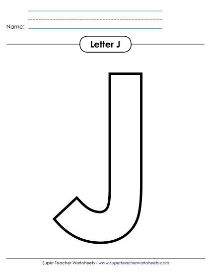 Outline - Uppercase J