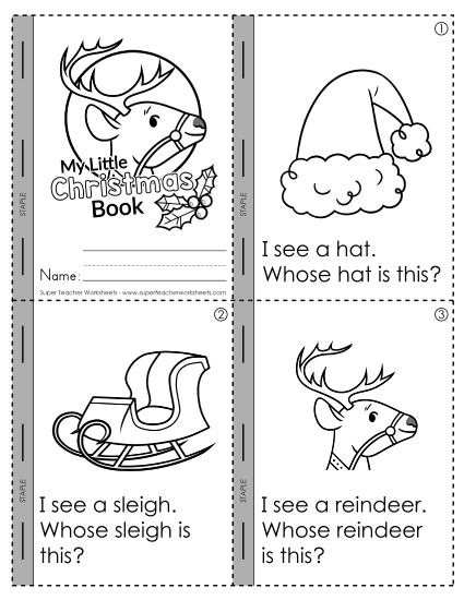 Christmas Mini-Book (Basic) Worksheet