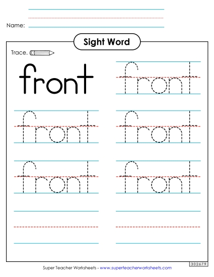 Trace the Word: Front
