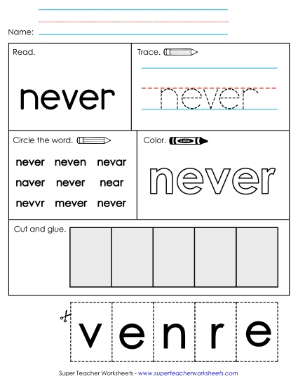 Worksheet 2: Never