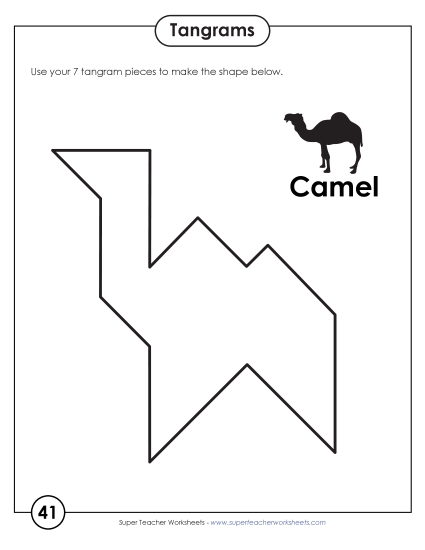 Tangram Puzzles #41-45