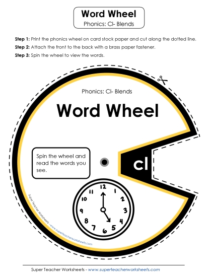 Word Wheel (Cl- Blends) 