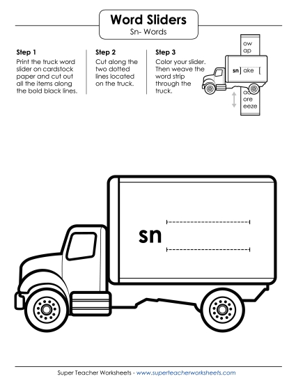 Word Slider (Sn- Words) 