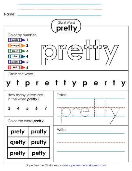 Worksheet 4: Pretty