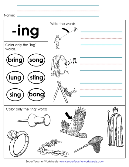 Worksheet 2 (-ing Words)