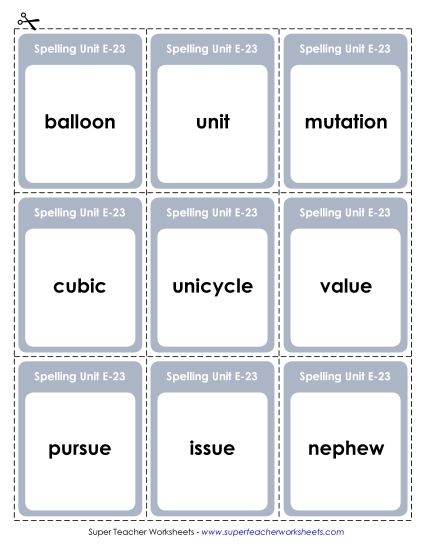 Flashcards (E-23)