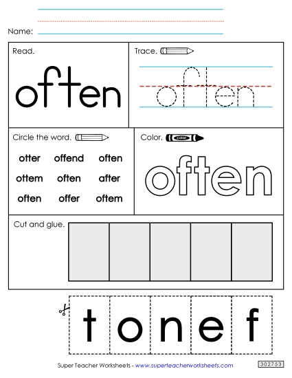 Worksheet 2: Often
