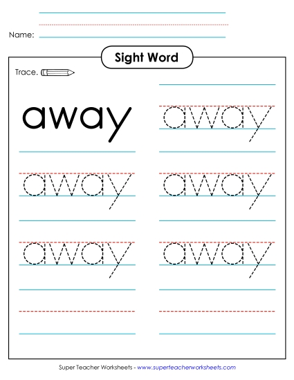 Trace the Word: Away