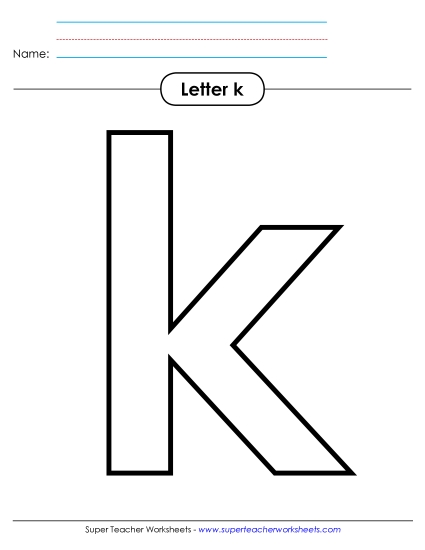 Outline - Lowercase k