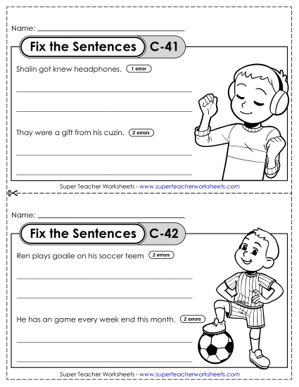 Fix the Sentences C-41 through C-45