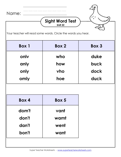 Whole Class Test (Unit 22)