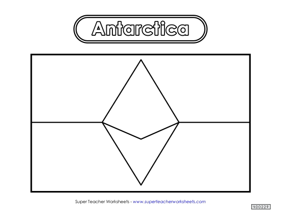 Antarctica Flag (Black and White)