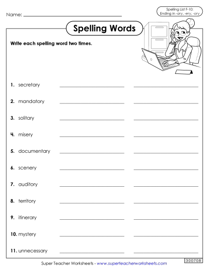 Write Words Twice (F-10)