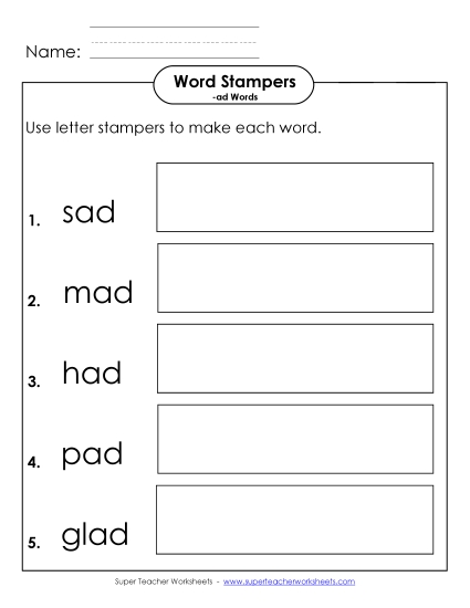 Letter Stampers (-ad)