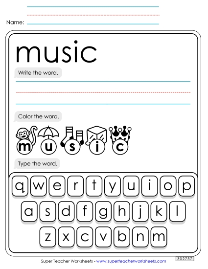 Write, Color, Type: Music