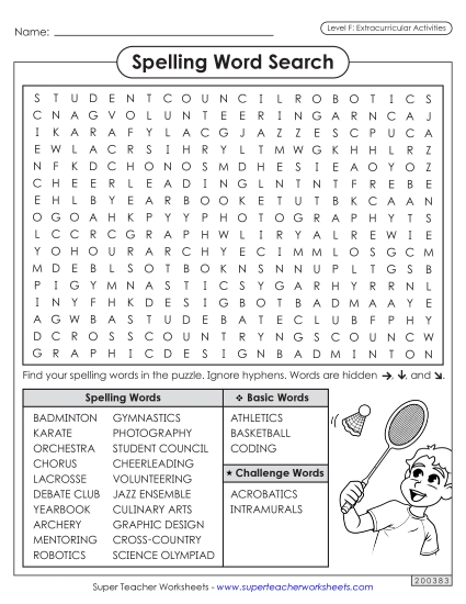 Word Search (Extracurriculars)