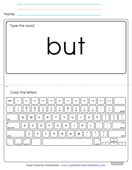 Type the Word: But