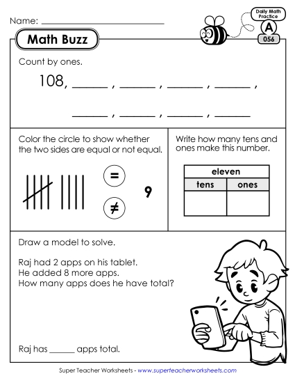 Math Buzz: Week 12<br>Worksheets 56 through 60