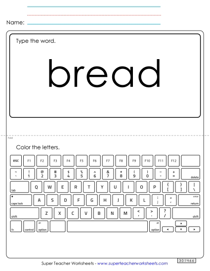 Type the Word: Bread