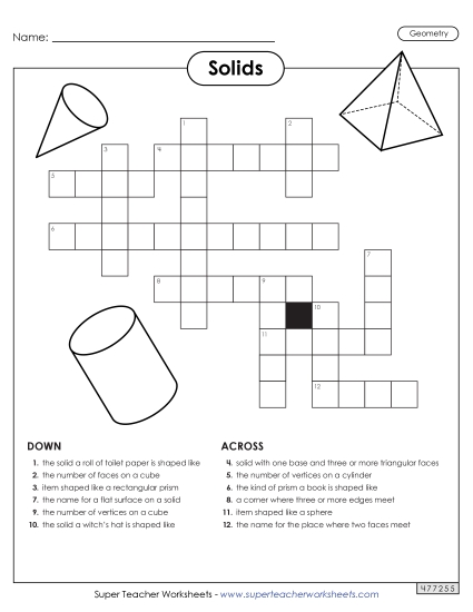 Solids Crossword