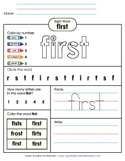 Worksheet 4: First