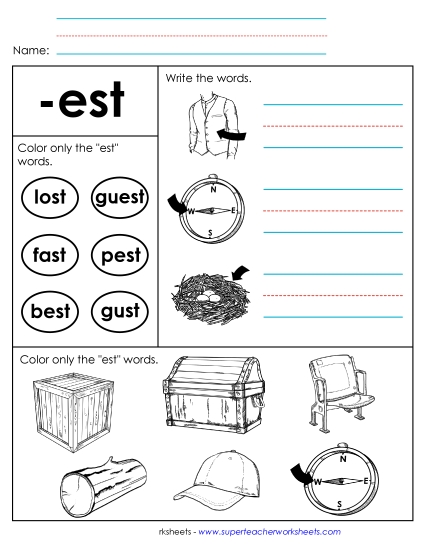 Worksheet 2 (-est Words)