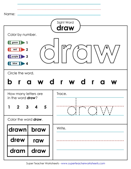 Worksheet 4: Draw