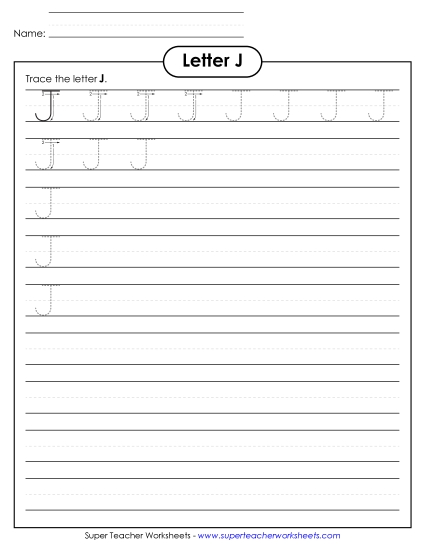 Uppercase J (Smaller Font Size)