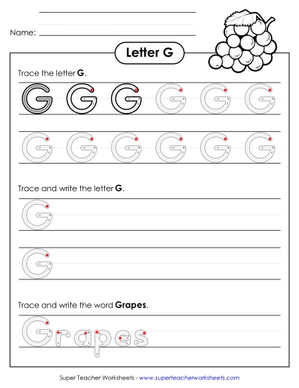 Uppercase G (Outlined Letters)