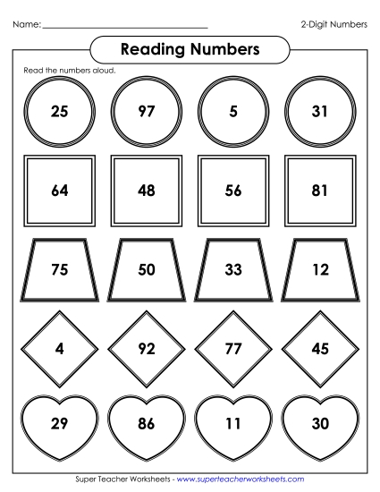 Reading 2-Digit Numbers