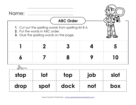 ABC Order - Cut & Glue (B-4)