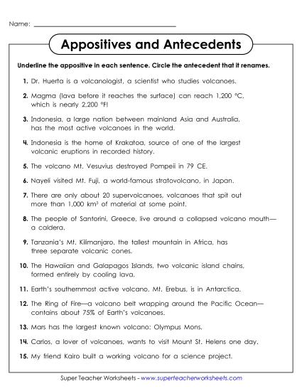 Appositives and Antecedents