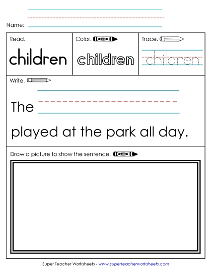 Worksheet 3: Children