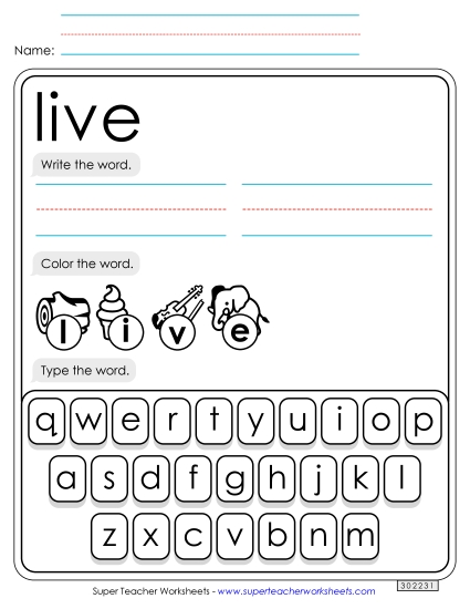 Write, Color, Type: Live