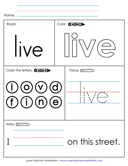 Worksheet 1: Live