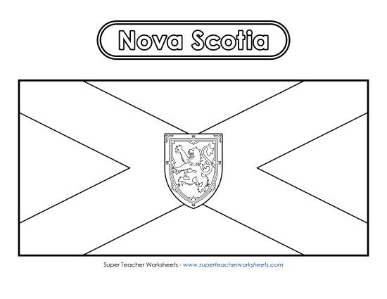 Nova Scotia Flag (Black & White)
