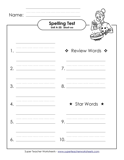 Spelling Test (A-20)