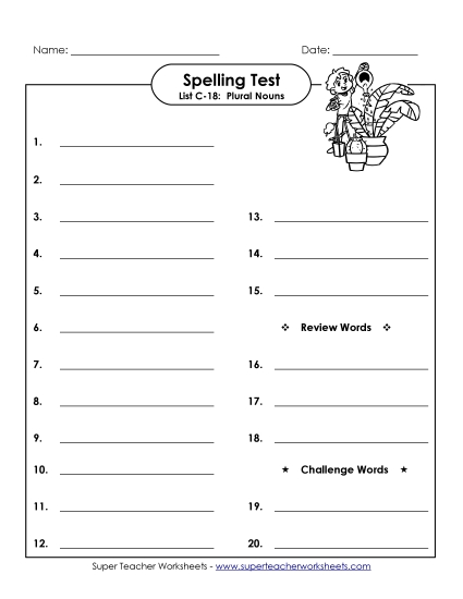 Spelling Test (C-18)