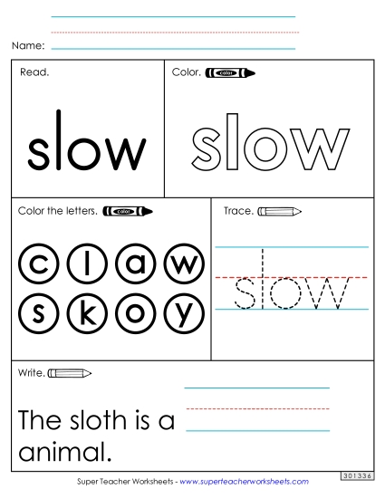 Worksheet 1: Slow