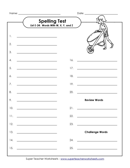 Spelling Test (E-24)