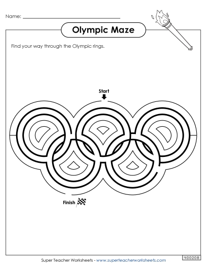 Olympic Rings Maze (Easy)
