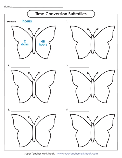 Time Conversion Butterflies