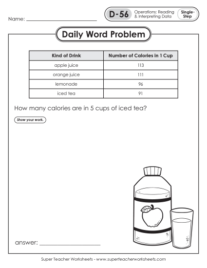 Daily Word Problems<br>D-56 through D-60