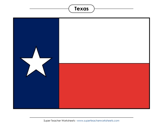 Texas State Flag (Full-Color Version)