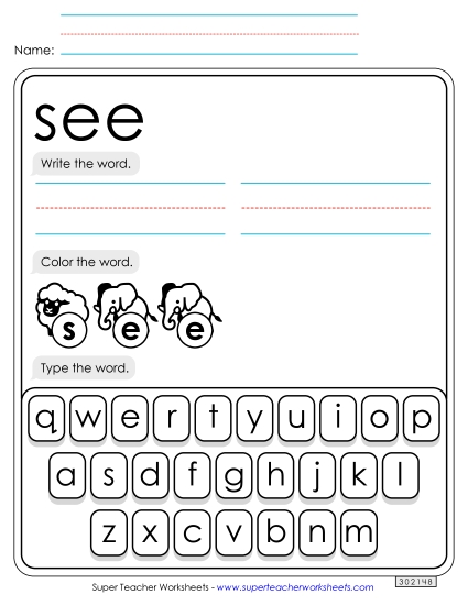 Write, Color, Type: See