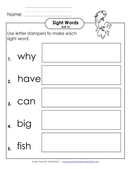 Letter Stampers (Unit 12)