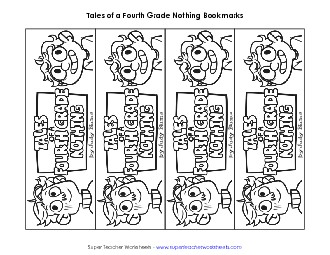 Tales of a Fourth Grade Nothing Bookmarks