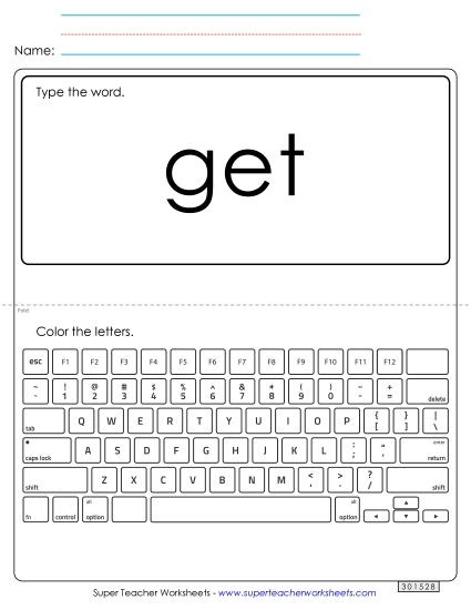 Type the Word: Get