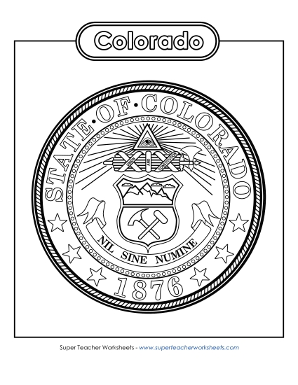 Colorado State Seal (Black & White)